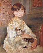 Pierre Renoir Child with Cat (Julie Manet) oil painting reproduction